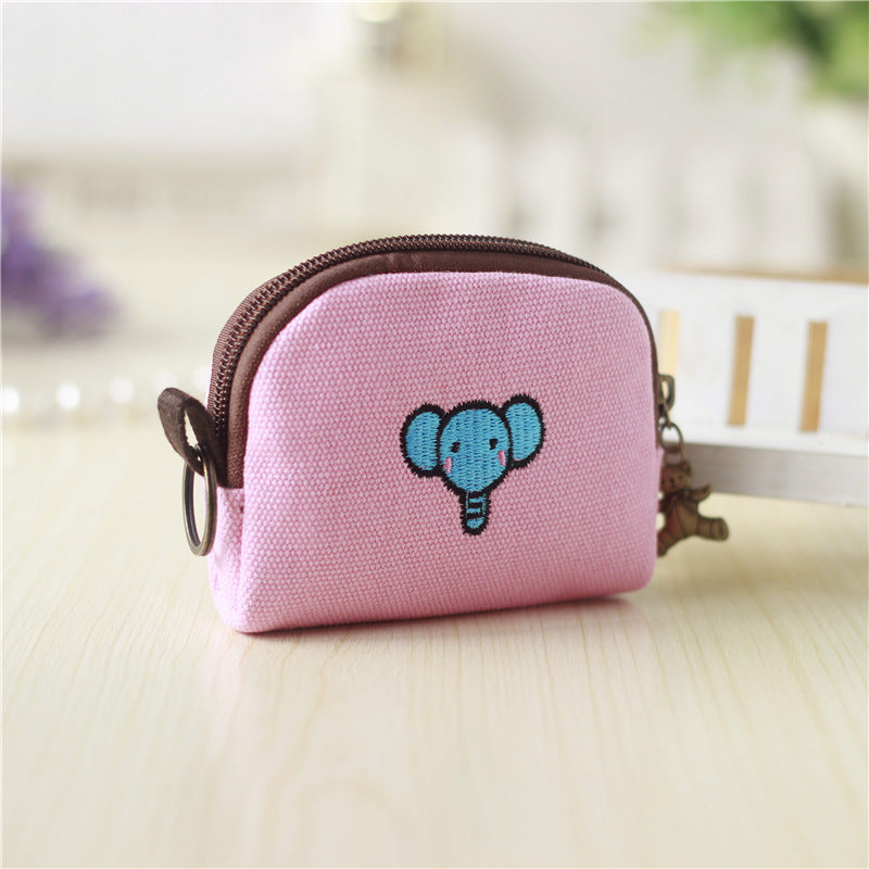Fashion Cotton Linen Printed Cartoon Change Coin Purses