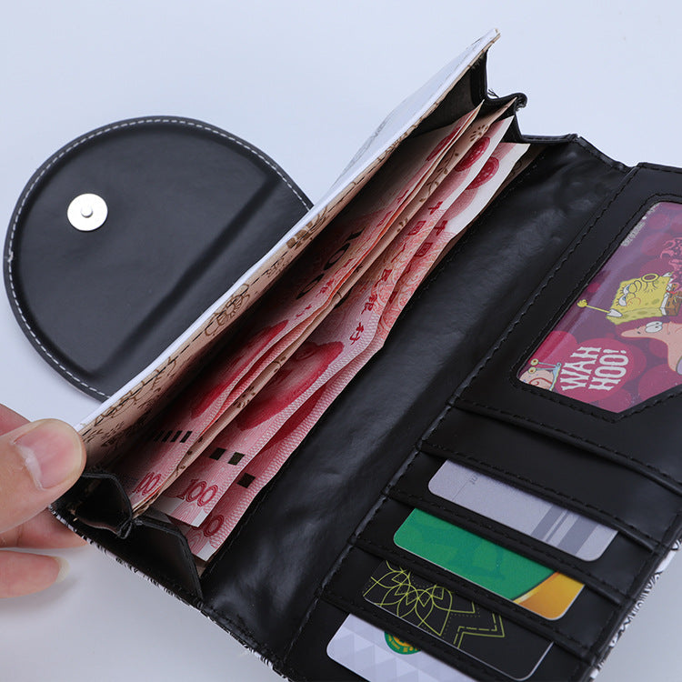 Cartoon Skull Male Female Long Leather Fashion Ladies Wallet