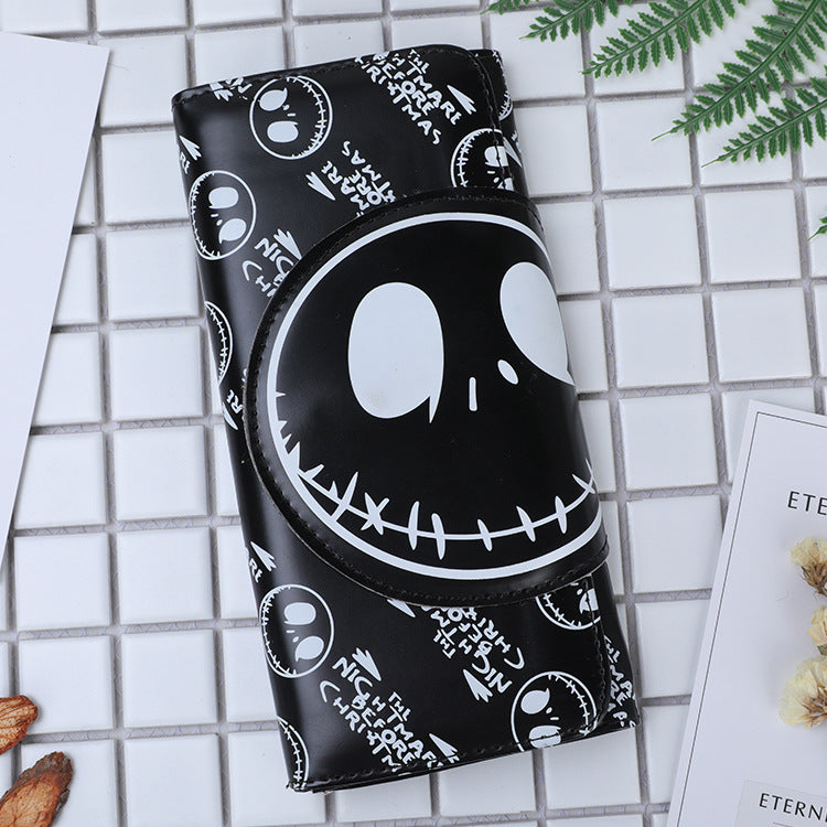 Cartoon Skull Male Female Long Leather Fashion Ladies Wallet