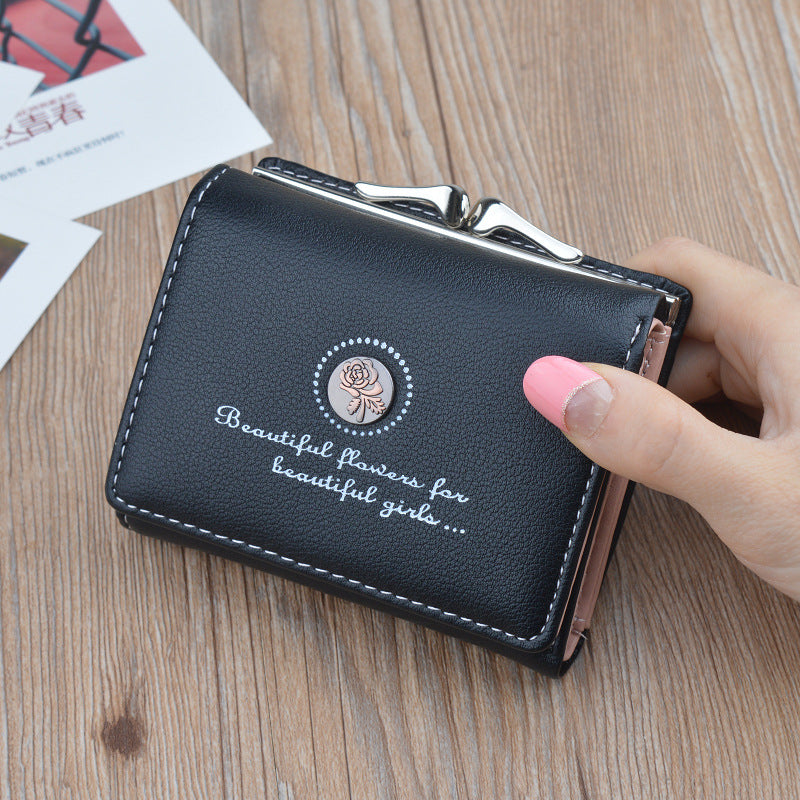 Women's Large Capacity Folding Soft Leather Fashion Coin Purses