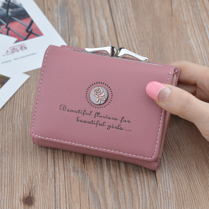 Women's Large Capacity Folding Soft Leather Fashion Coin Purses