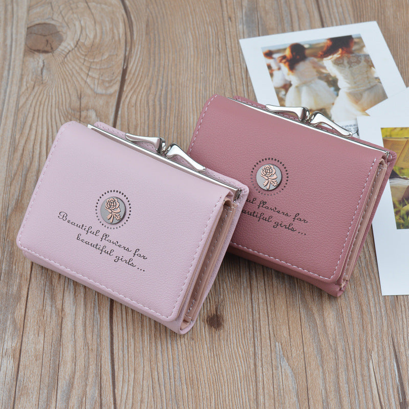 Women's Large Capacity Folding Soft Leather Fashion Coin Purses