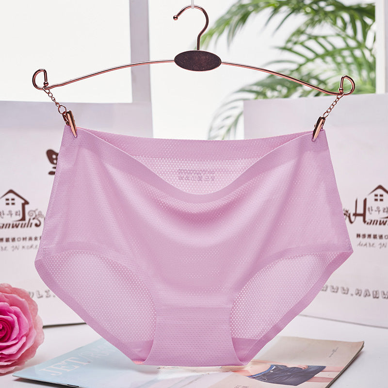 Women's Hole Ice Silk Seamless One-piece Underwear Panties