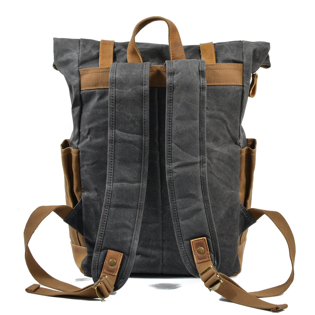Women's & Men's Oil Wax Waterproof Canvas Computer Large Backpacks