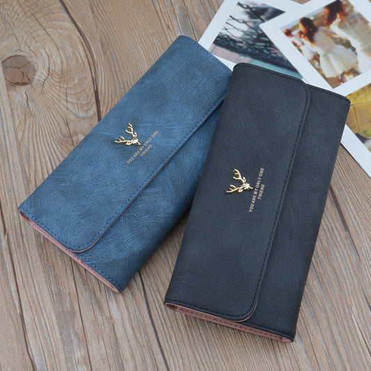 Women's Long Cover Soft Leather Fashion Retro Large Ladies Wallets