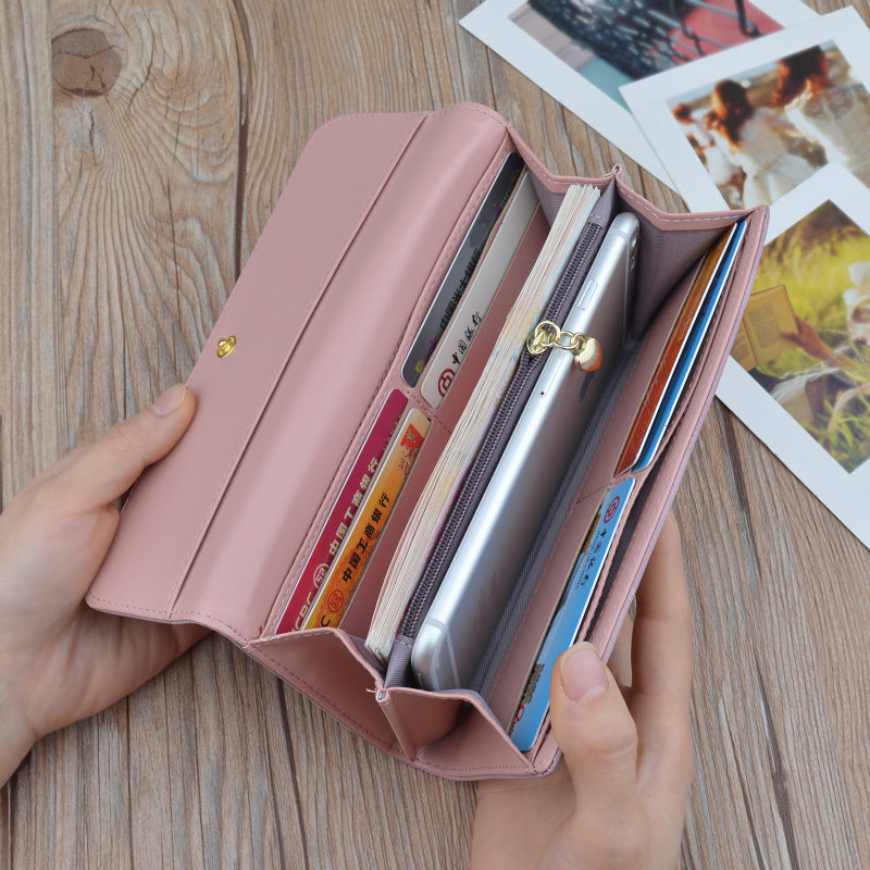 Women's Long Cover Soft Leather Fashion Retro Large Ladies Wallets