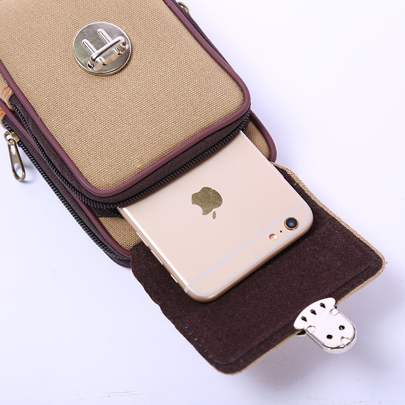 Men's Multifunctional Mortise Horizontal Leisure Pannier Mobile Men's Waist Packs