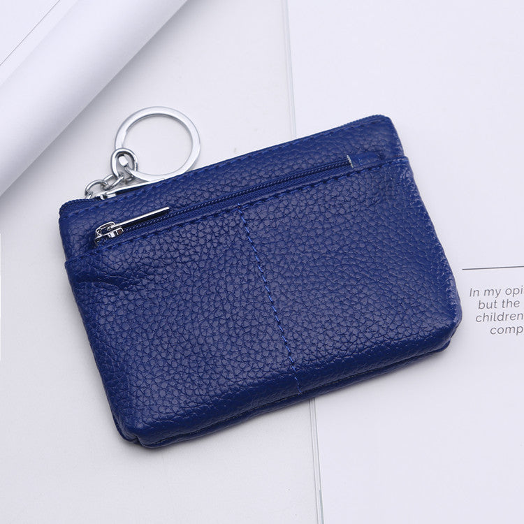 Fashion Creative Simple Genuine Leather Litchi Coin Purses