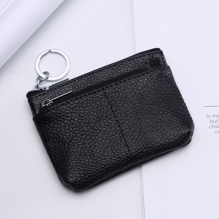 Fashion Creative Simple Genuine Leather Litchi Coin Purses