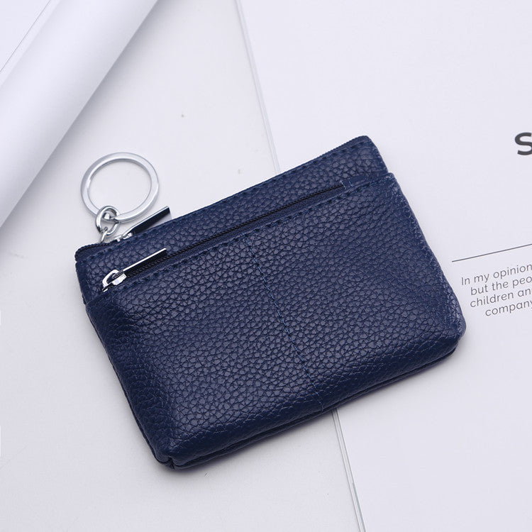Fashion Creative Simple Genuine Leather Litchi Coin Purses