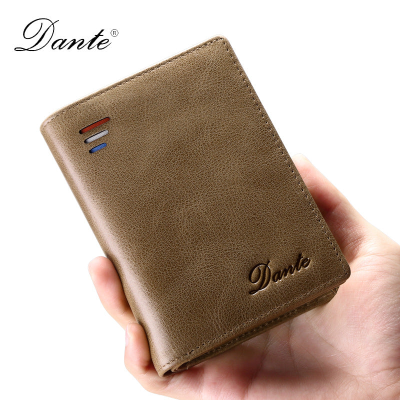 Men's Short Swiping Change Zipper Large Capacity Men's Wallets