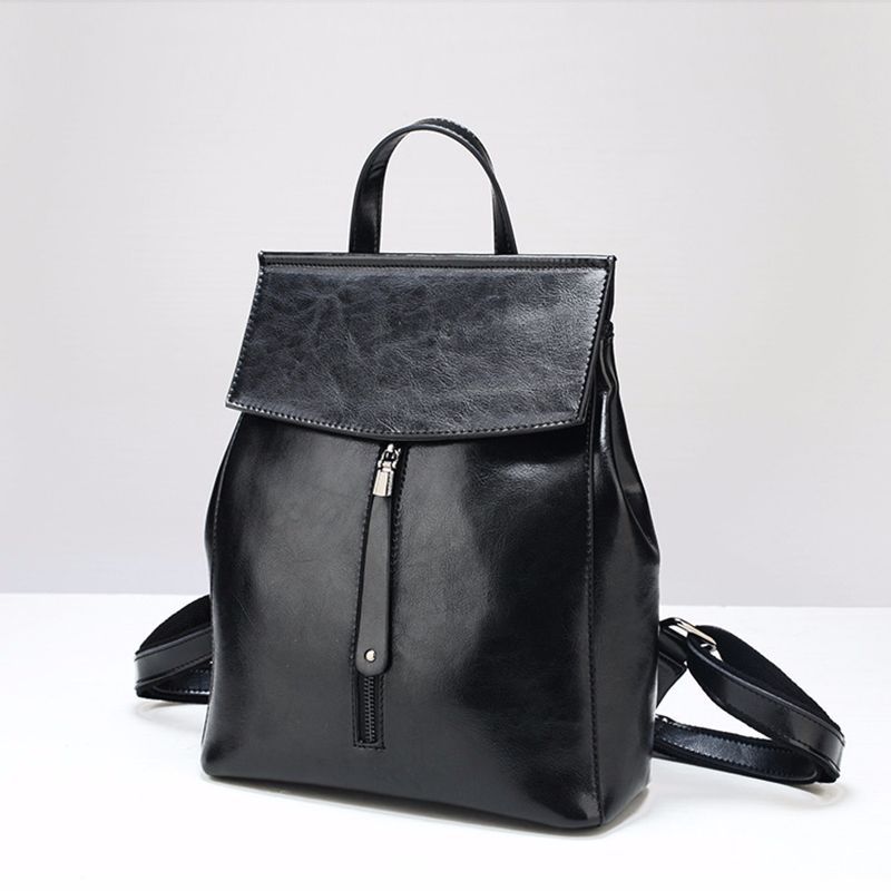 Women's Fashion Genuine Leather Retro Oil Wax Bags