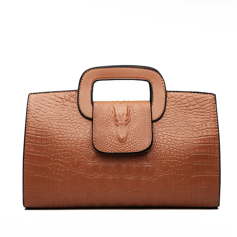Women's Crocodile Pattern Clutch Fashion Embossing Women's Shoulder Bag