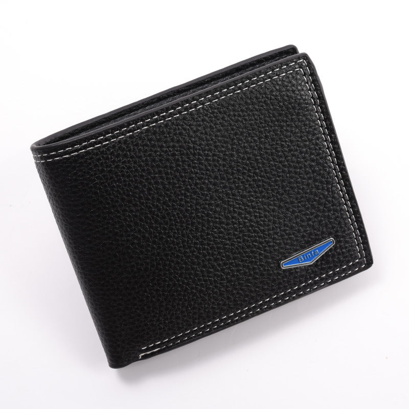 Men's Business Multiple Slots Leather Waterproof Horizontal Men's Wallets