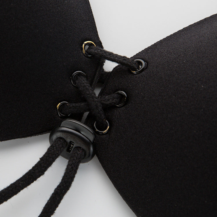 Invisible Nude Push Up Bandage Drawstring Bras