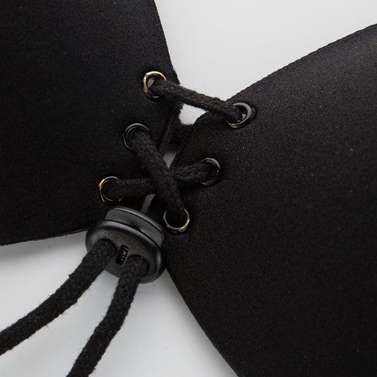 Invisible Nude Push Up Bandage Drawstring Bras
