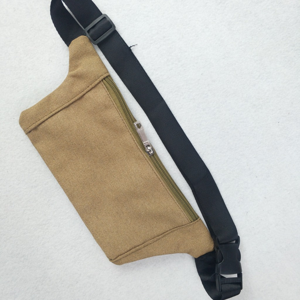 Men's Canvas Close-fitting Out Running Invisible Men's Waist Packs