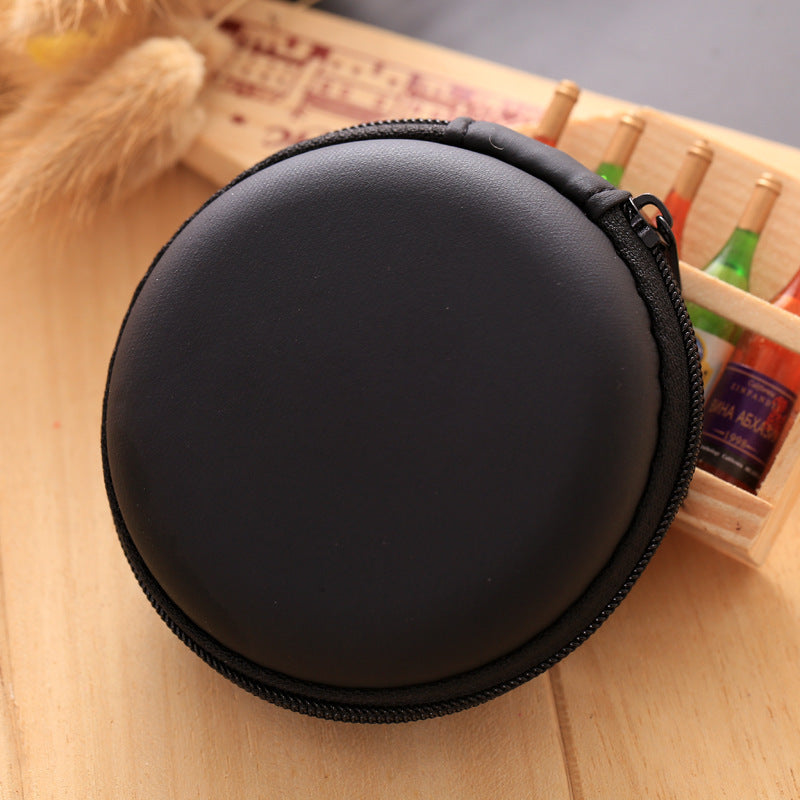 Glamorous Round Carry-on Headset Mini Ultra Coin Purses