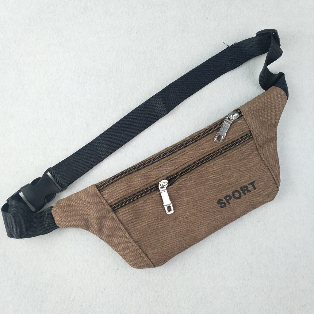 Men's Canvas Close-fitting Out Running Invisible Men's Waist Packs