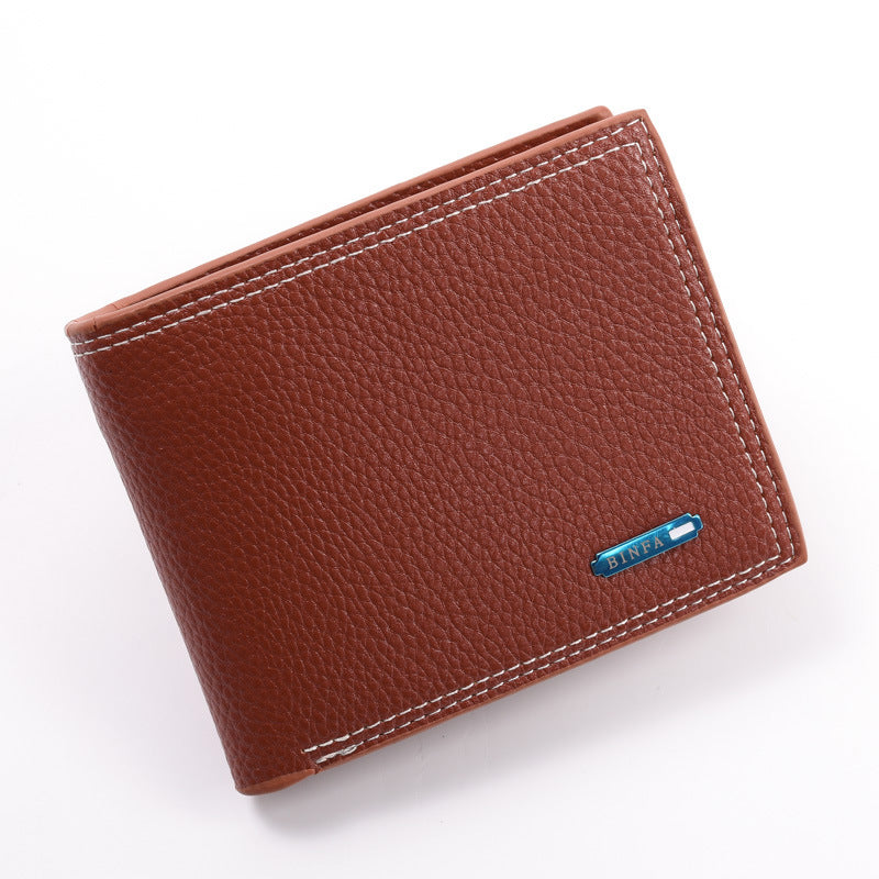 Men's Business Multiple Slots Leather Waterproof Horizontal Men's Wallets