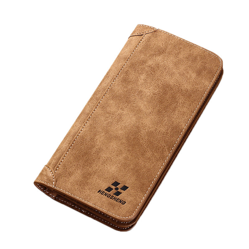 Men's Long Retro Leisure Korean Clutch Large Men's Wallet
