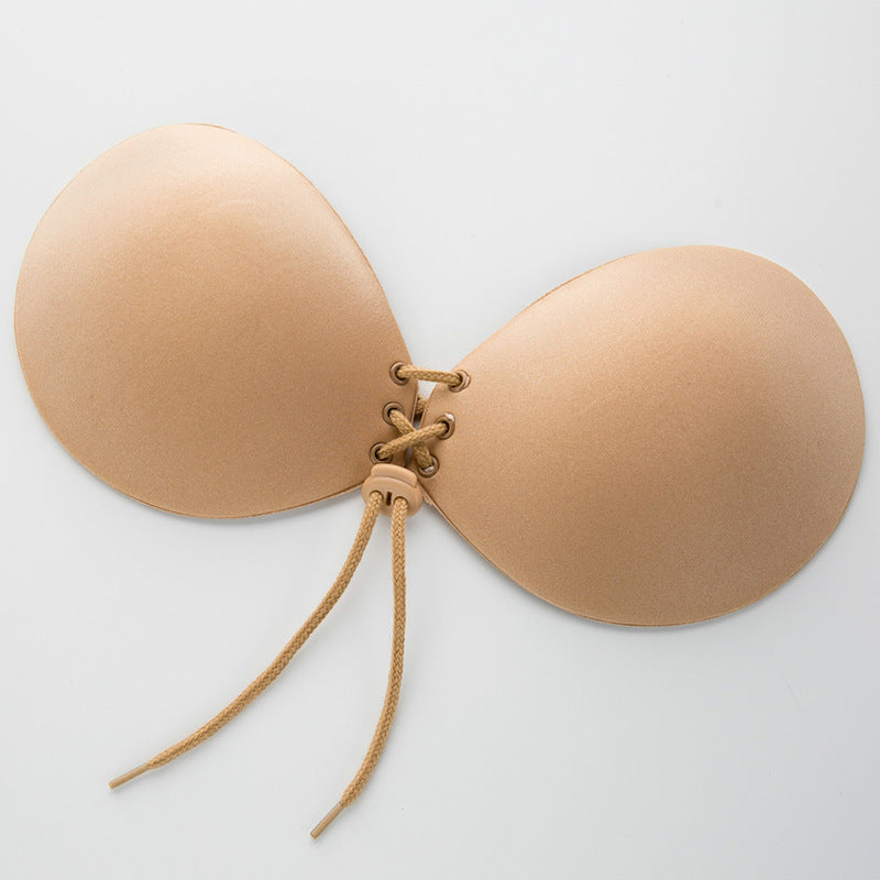 Invisible Nude Push Up Bandage Drawstring Bras