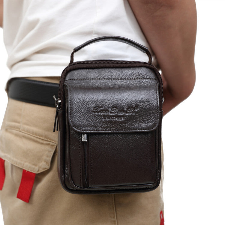 Men's Little Dori Cell Mobile Leather Mini Men's Waist Packs