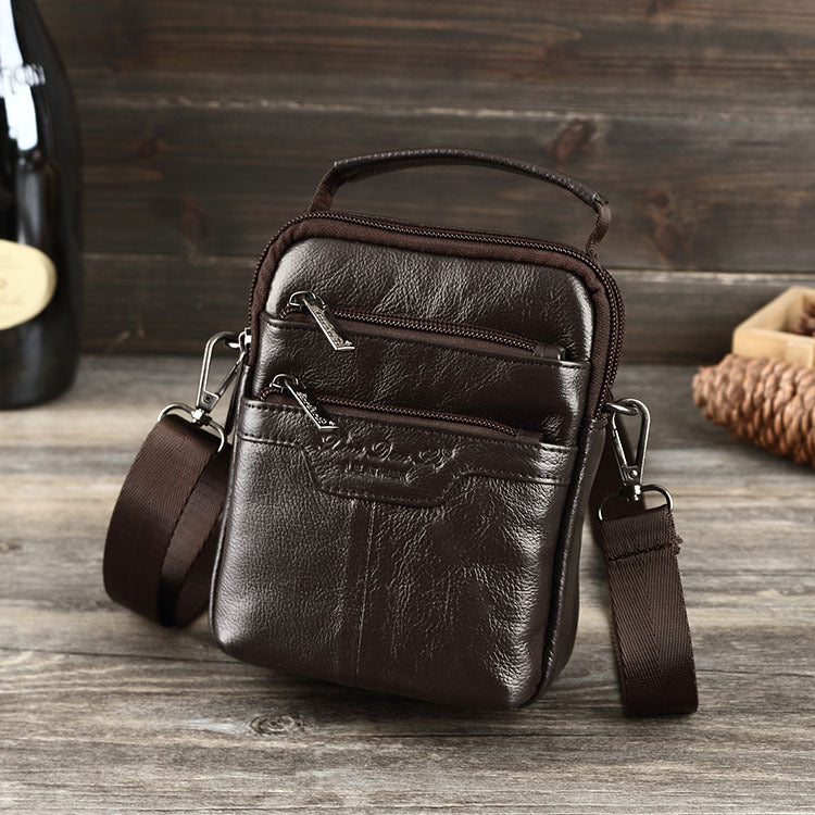 Men's Little Dori Cell Mobile Leather Mini Men's Waist Packs