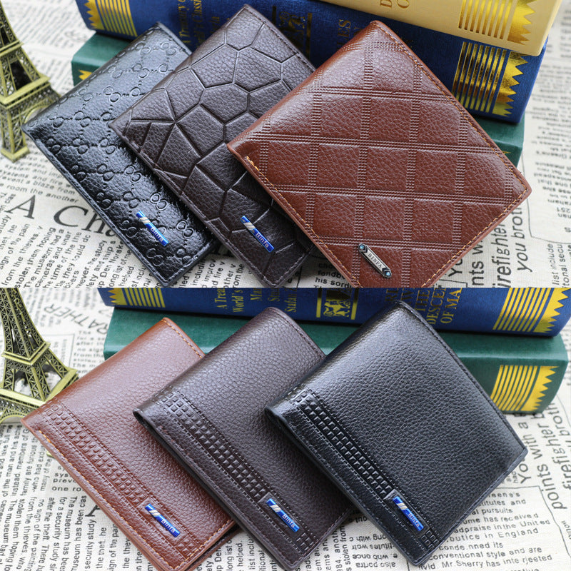 Men's Short Man's Hardware Hinge Position Mixed Men's Wallets