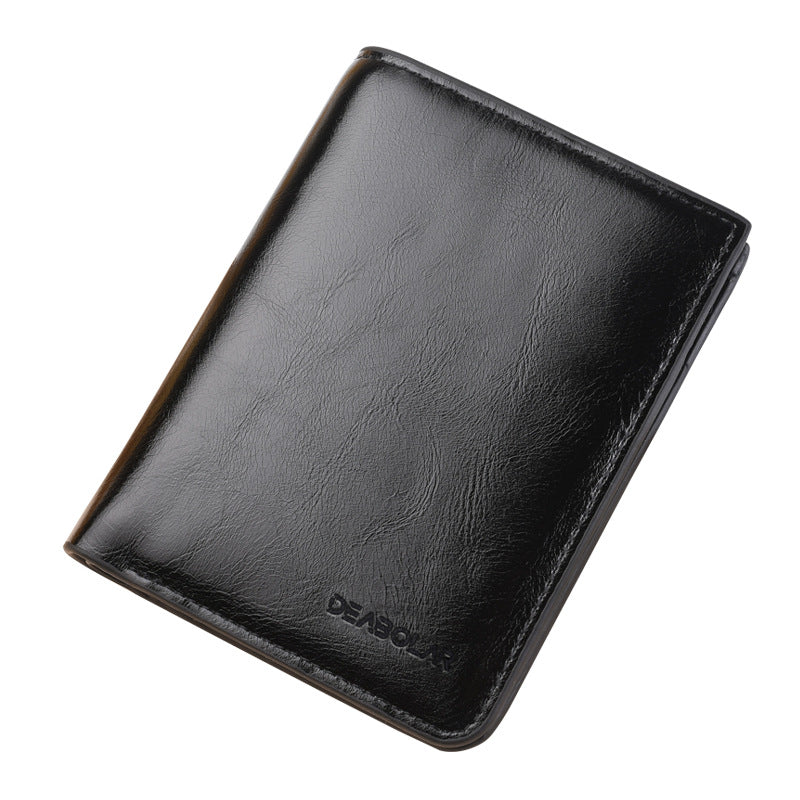 Creative Men's Short Vertical Zipper Multifunctional Coin Purses