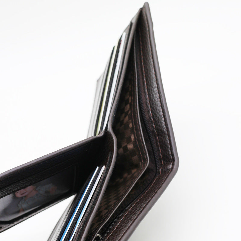 Men's Short Man's Hardware Hinge Position Mixed Men's Wallets