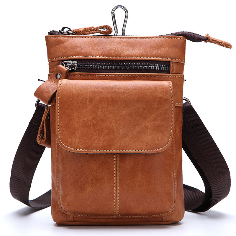 Men's Leisure Korean Style Leather First Layer Men's Waist Packs