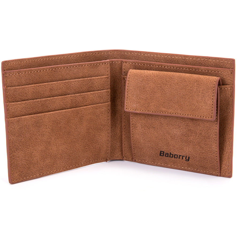 Men's Pocket Korean Short Billfold Leather Men's Wallets