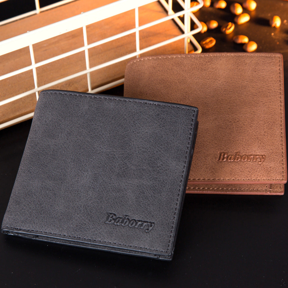 Men's Pocket Korean Short Billfold Leather Men's Wallets