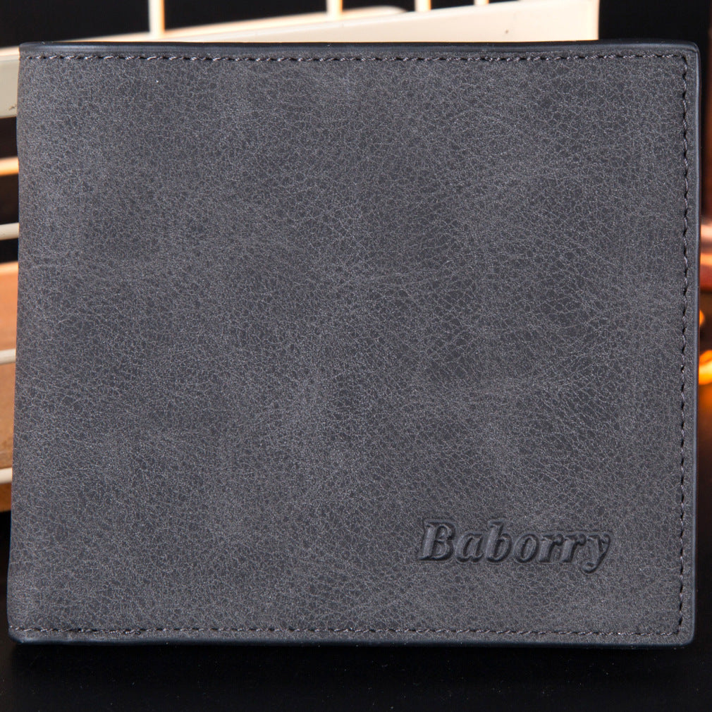 Men's Pocket Korean Short Billfold Leather Men's Wallets