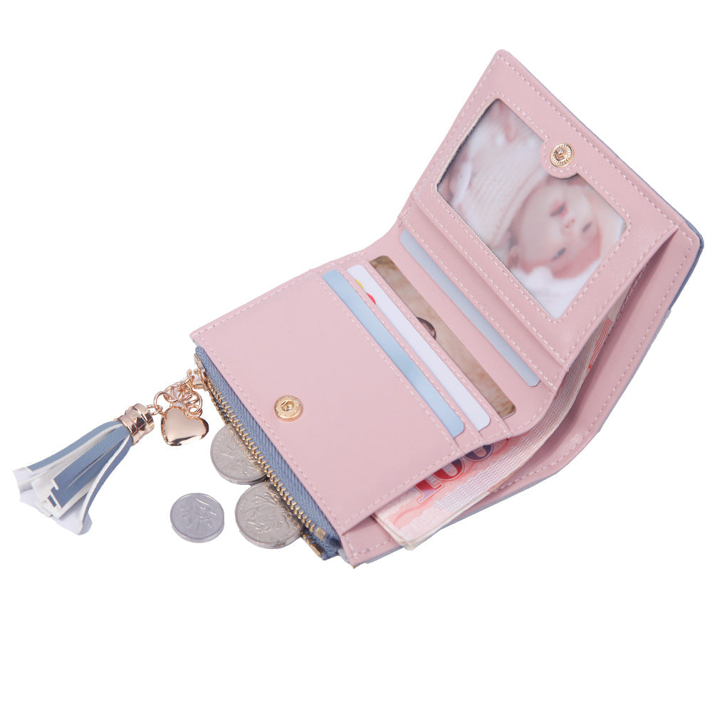 Classic Women's Fashion Fresh Zipper Short Ladies Wallet