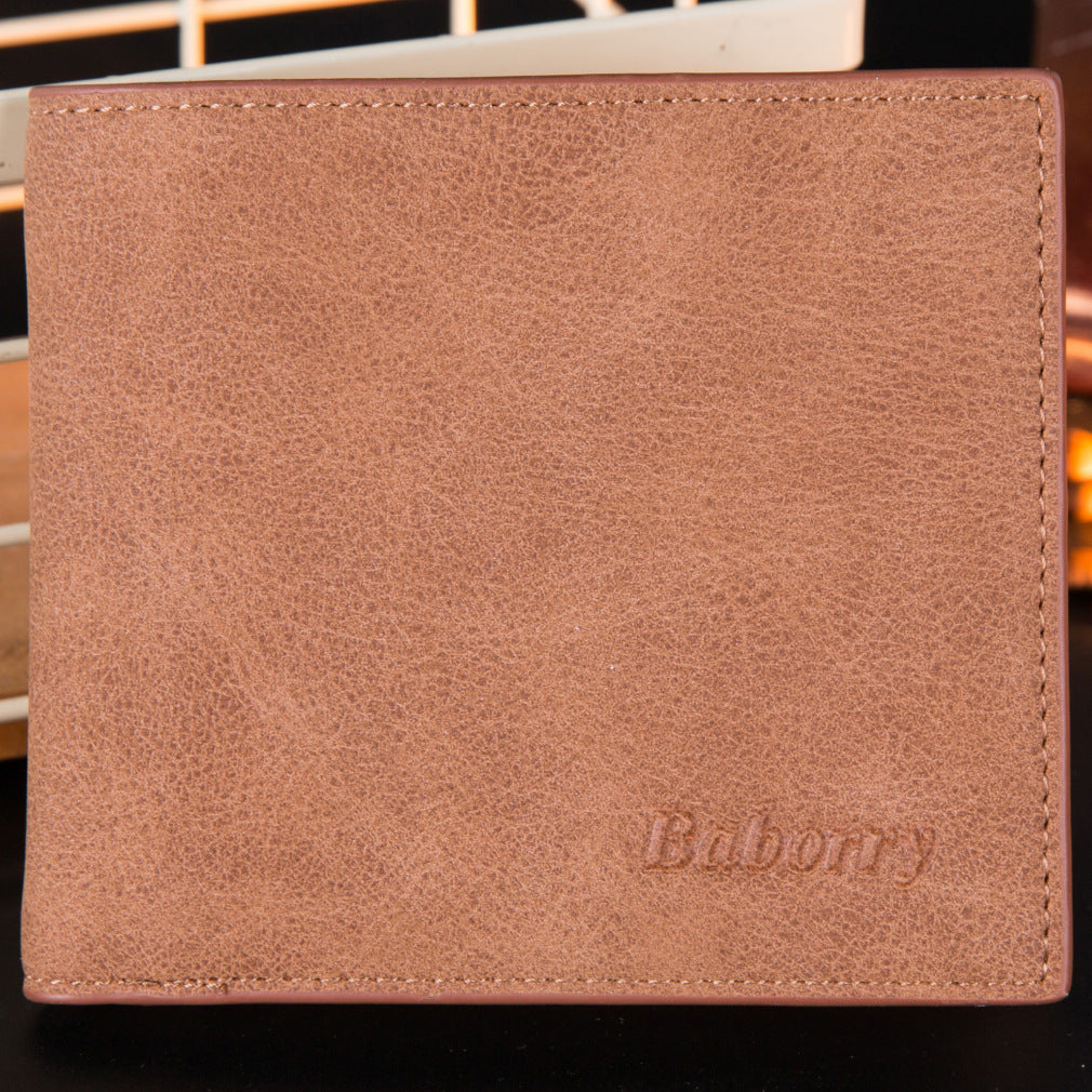 Men's Pocket Korean Short Billfold Leather Men's Wallets