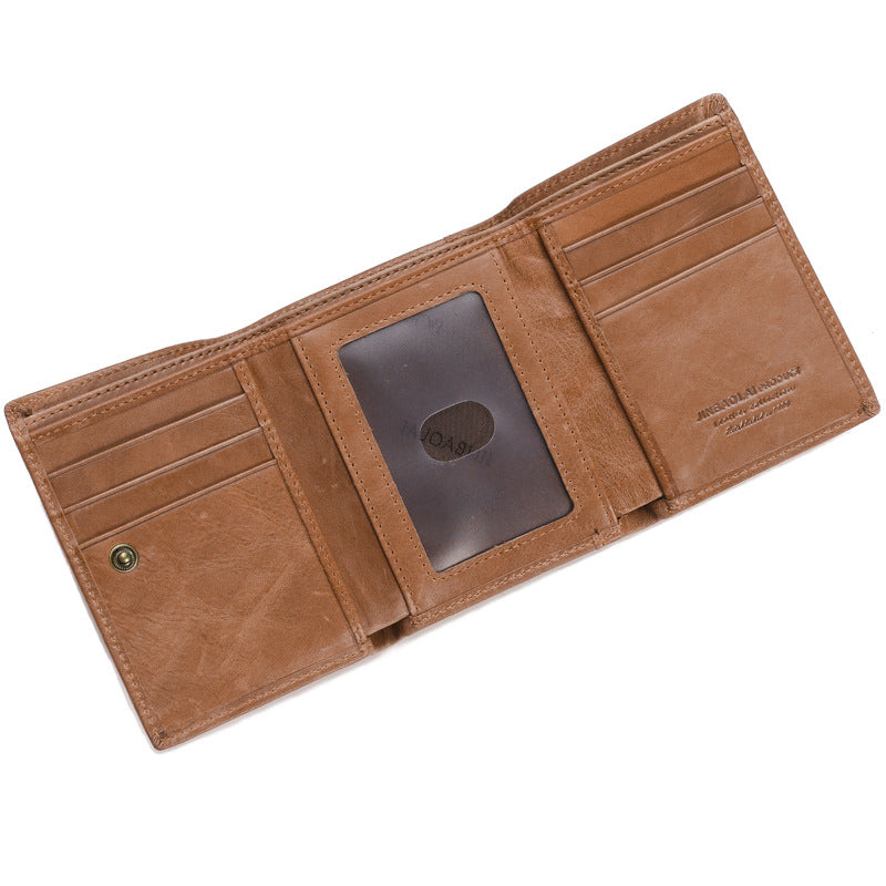 Men's Multi Slots Leather Cowhide For Men's Wallets