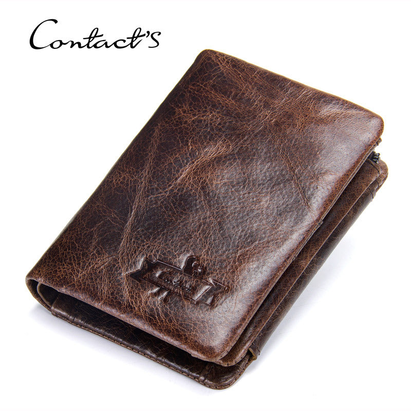 Men's Angel Large Capacity Top Layer Cowhide Men's Wallet