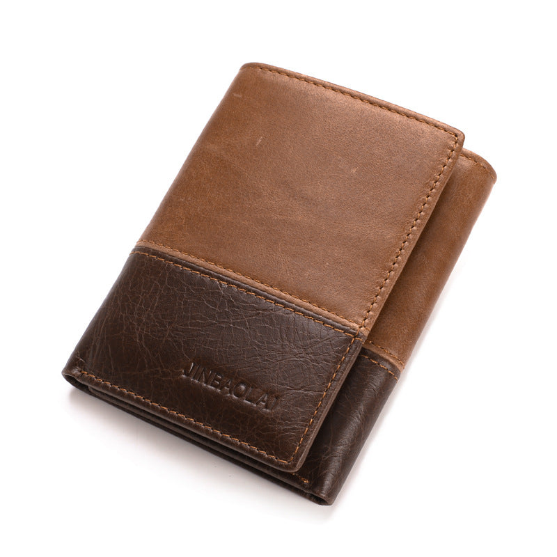 Men's Multi Slots Leather Cowhide For Men's Wallets