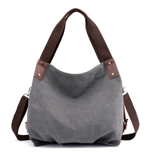 Graceful Women's Solid Color Fashion Canvas Crossbody Bags