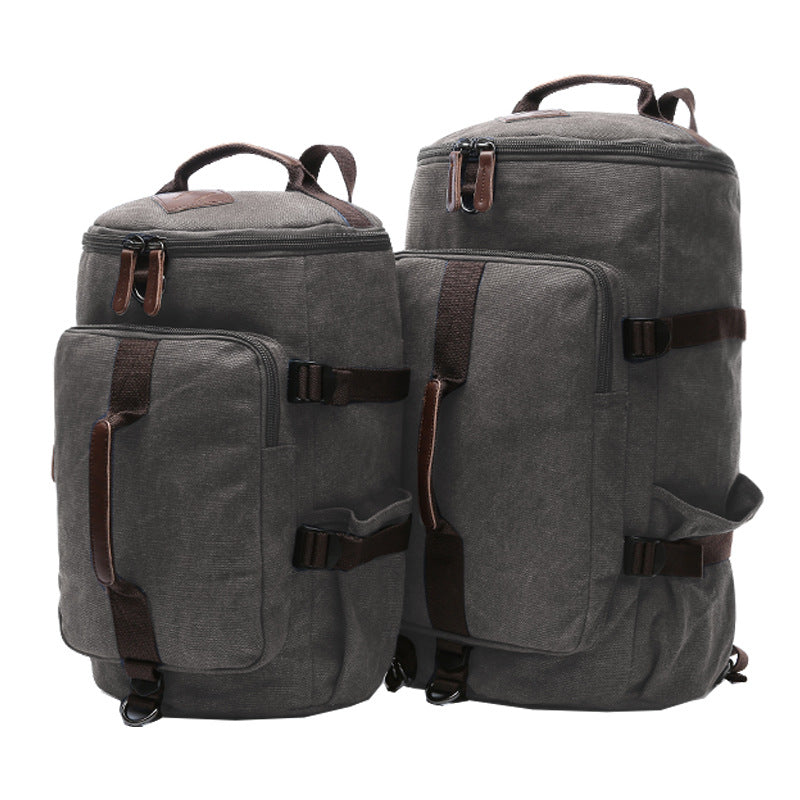 Vertical Model In Shape Canvas Large Capacity Backpacks