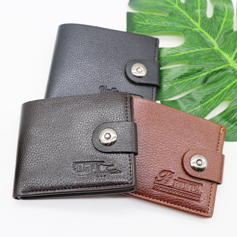 Men's Short Man's Hardware Hinge Position Mixed Men's Wallets