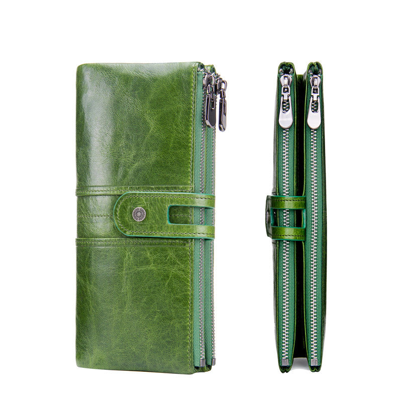 Women's Angel Fashion Cowhide Long Female Genuine Ladies Wallet