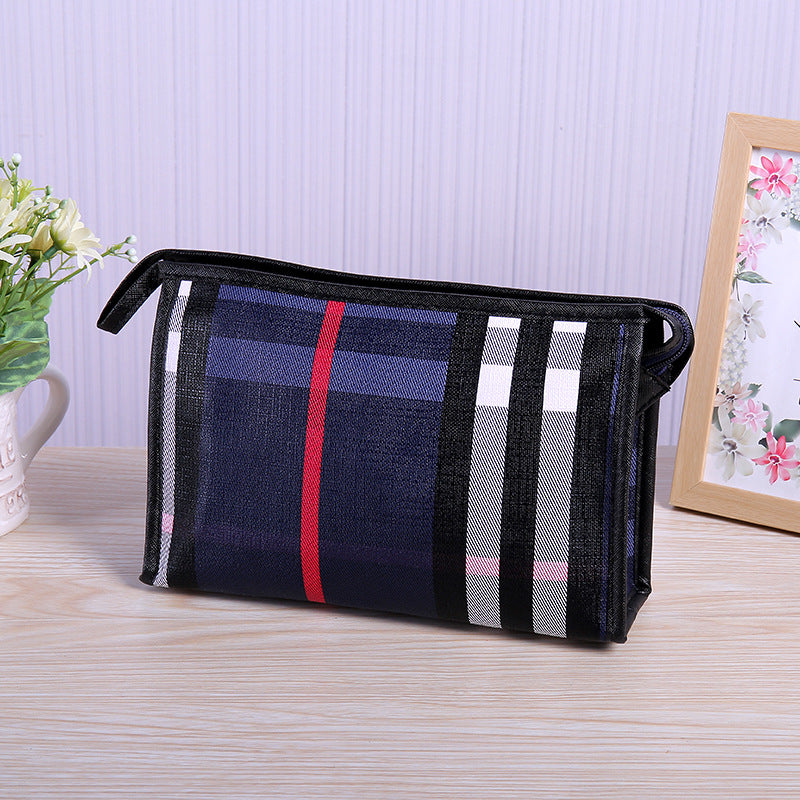 Plaid Storage Portable Hand Pocket Wash Makeup Bag