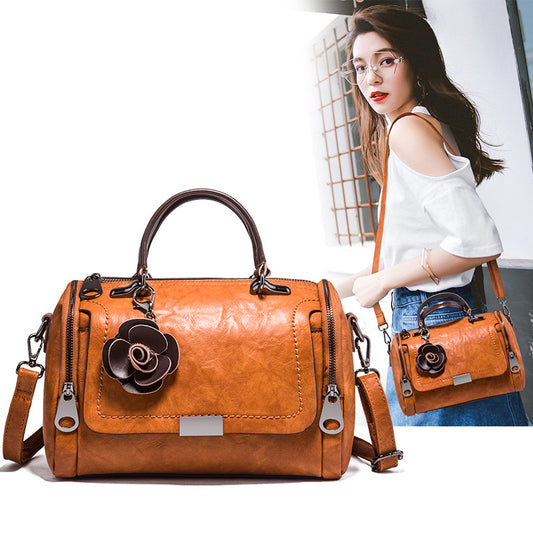 Women's Spring Korean Style Retro Boston Pillow Bags