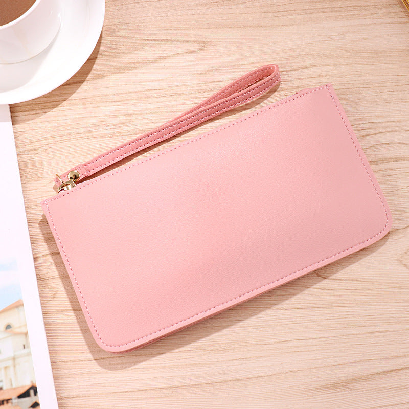Color Soft Surface Long Fashion Large Ladies Wallets