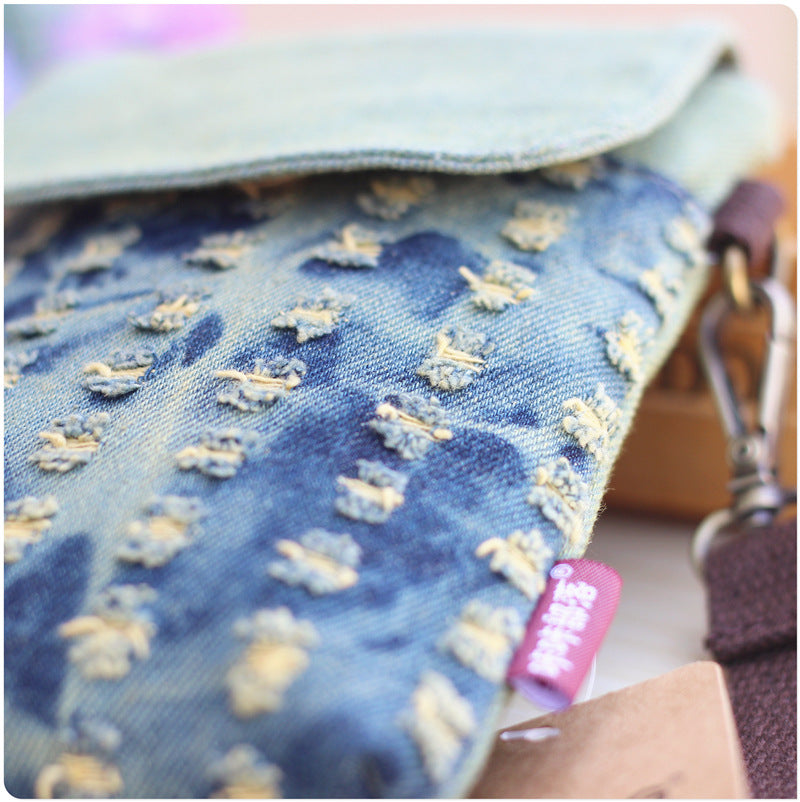 Women's & Men's Trendy Ripped Model Denim Large Screen Phone Bags