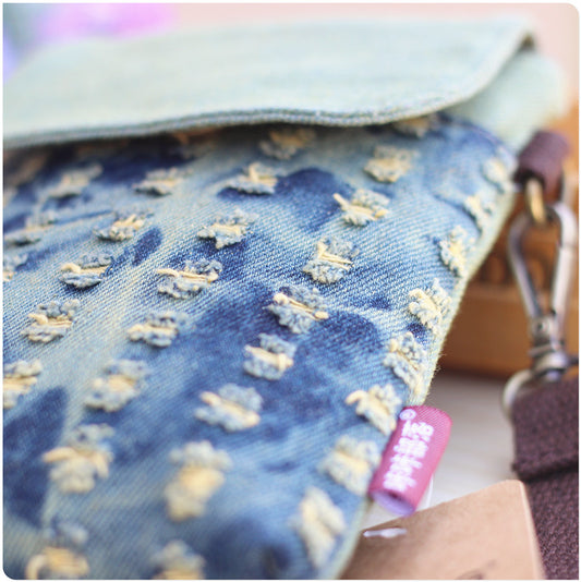 Women's & Men's Trendy Ripped Model Denim Large Screen Phone Bags