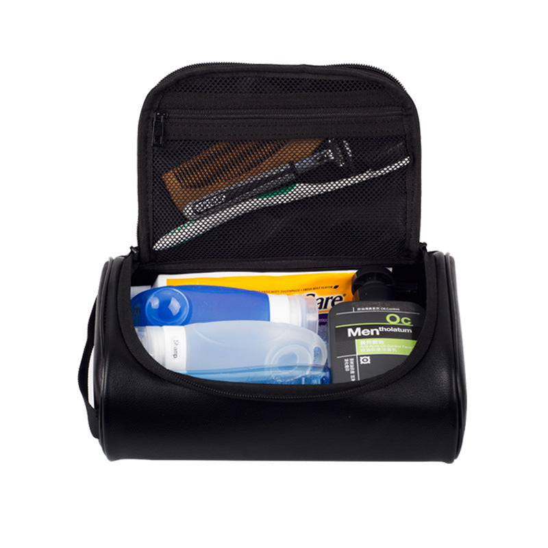 Men's Leather Small-size Full Toiletry Waterproof Makeup Cosmetic Bags
